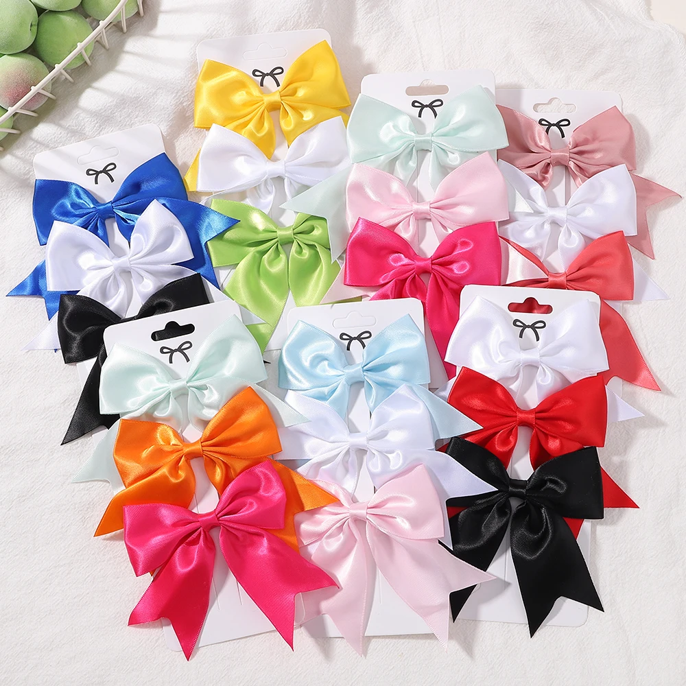 Hair Clips 2/3Pcs Baby Cheer Bows for Girls 4.5Inch