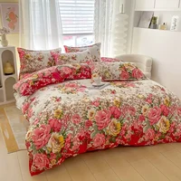 Floral Duvet Cover Set with Zipper Closure – 3 Piece Bedding Set Includes 1  Duvet Cover and 2 Pillowcases