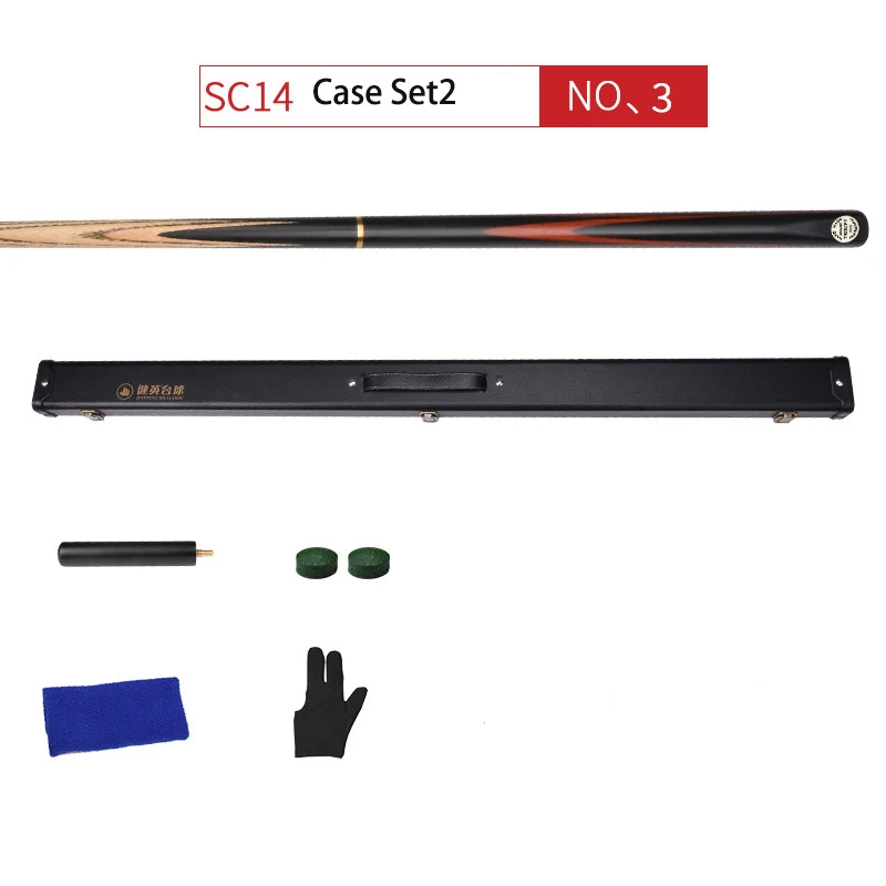 Troufy Snooker Cue Stick 9.0mm Tip Size Ash Shaft 3/4 Split With