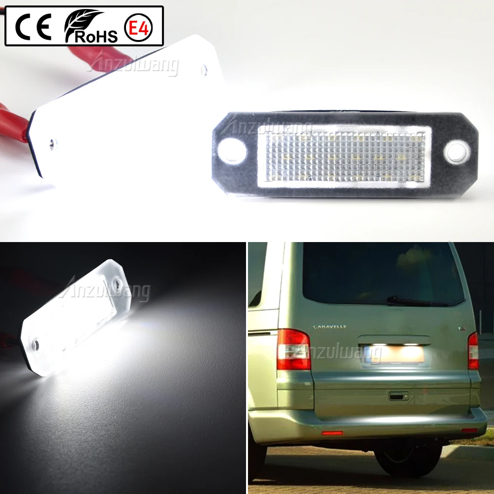 2Pcs Canbus Led Luce Targa Per Vw Transporter T5 2003-2015 T6 Barn Door 2015-2019 Caddy 2004-2017