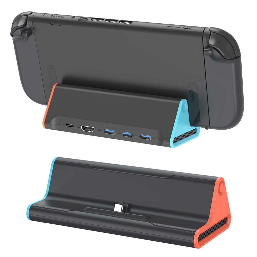 For Switch 2 Game Console 4K TV Docking Station 2/1PCS HD Video Converter Dock With HDTV USB3.0 Type-C Port Gaming Accessories