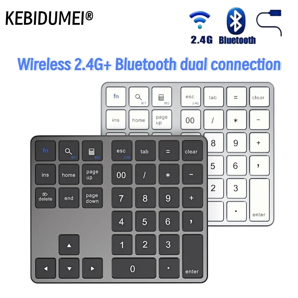 Tastierino numerico wireless 2.4G 35 tasti Tastierino numerico USB ...