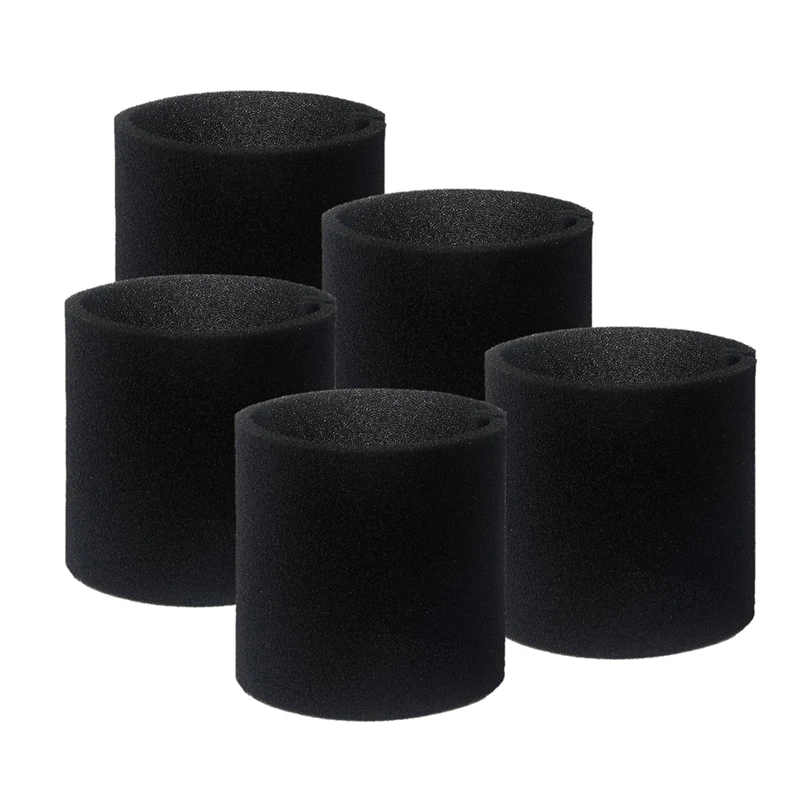 5 Pezzi 90585 Parti Di Ricambio Del Filtro Del Manicotto In Schiuma Per Vacmaster & Genie Sh-Op Wet Dry Vacuums, Filtro In Schiuma Vf2001