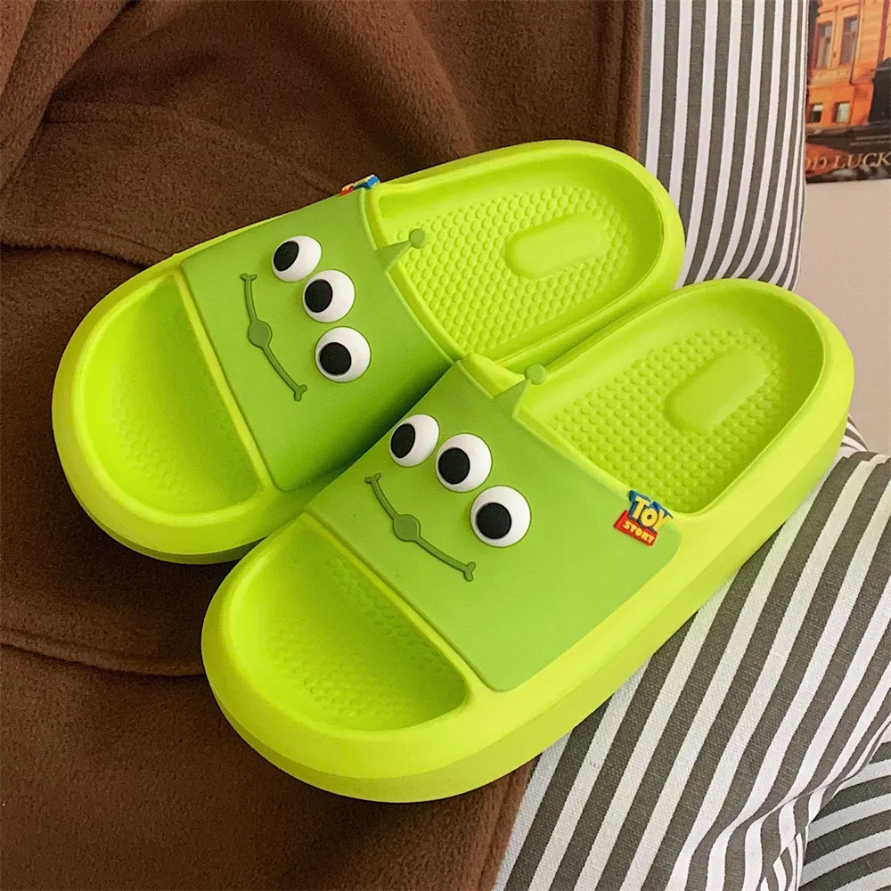 

Disney Toy Story Personalized Fun Three-Eye Slippers Women's Summer Indoor Waterproof Couple Sandals