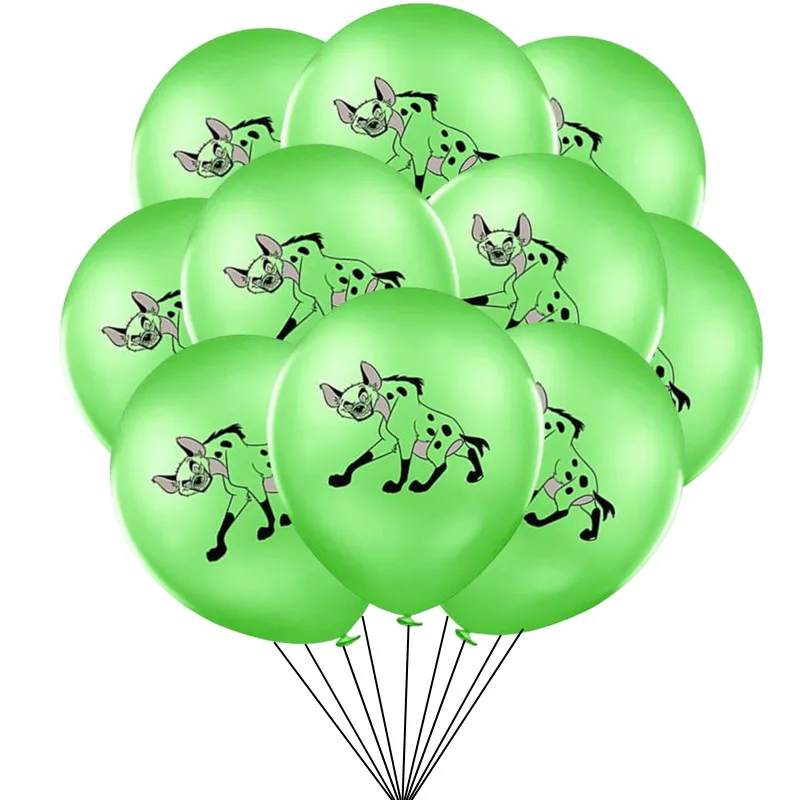 Decoraciones de cumpleaños de El Rey León de Disney, globo de látex de 12 pulgadas con diseño de Simba y El Rey León, globo de safari en la jungla para suministros para fiestas de baby shower