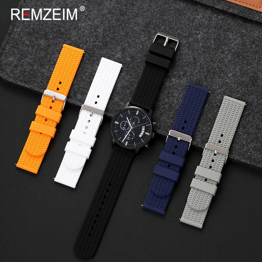 Men's Sport Silicone Watch Band - Quick Release, Comfortable Replacement Strap