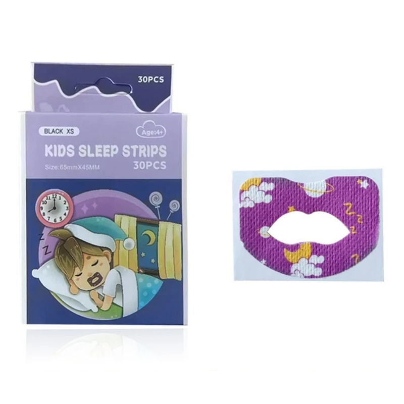30Pcs Sleep Strips Anti-Snoring Mouth Tape Sleep Sticker Children Snore Reducing Aids Nose Breathing Sticker for Toddler