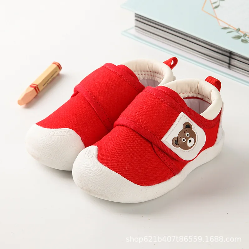 

Baby Girl Shoes Autumn New Cartoon Bear Boys Sneakers Soft Bottom Toddler Shoes Non-slip First Walkers SDY002