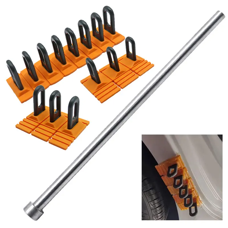 Dent Repair Pull Tabs Car Paintless Repair Tools Kit Pull Row Multi-Claw Hook Puller Tool Kit For Door Dent/Fender Pit