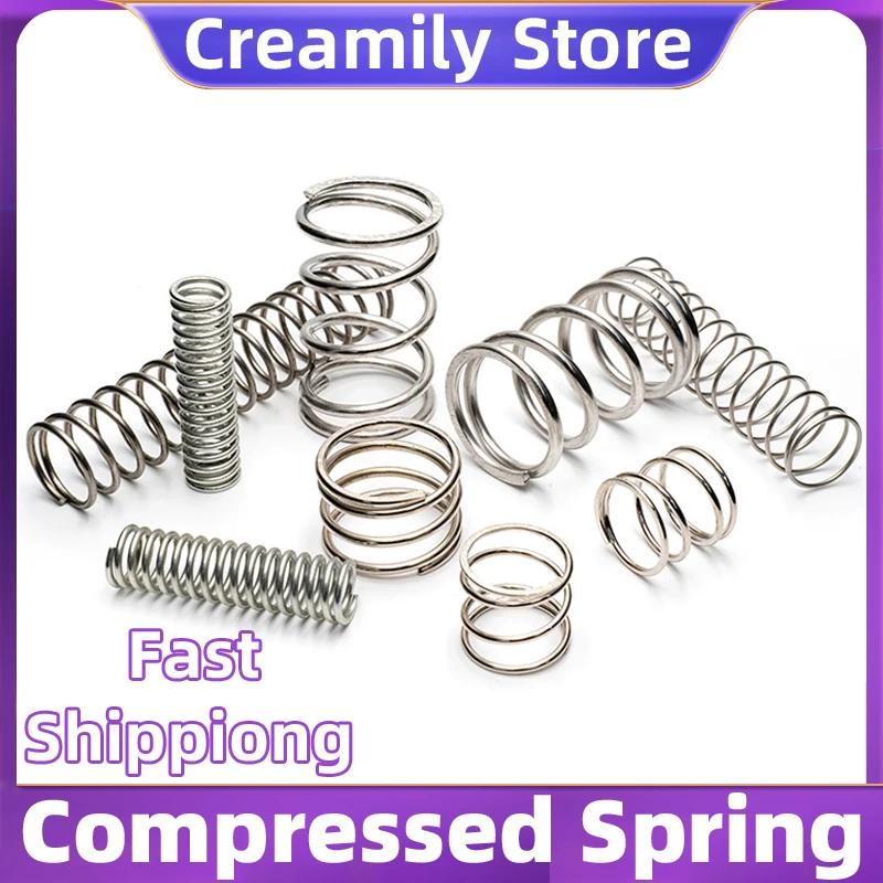 

Creamily 5PCS Cylidrical Coil Compression Spring Compressed Spring Wire Diameter Y-Type Rotor Return Spring 1.8mm