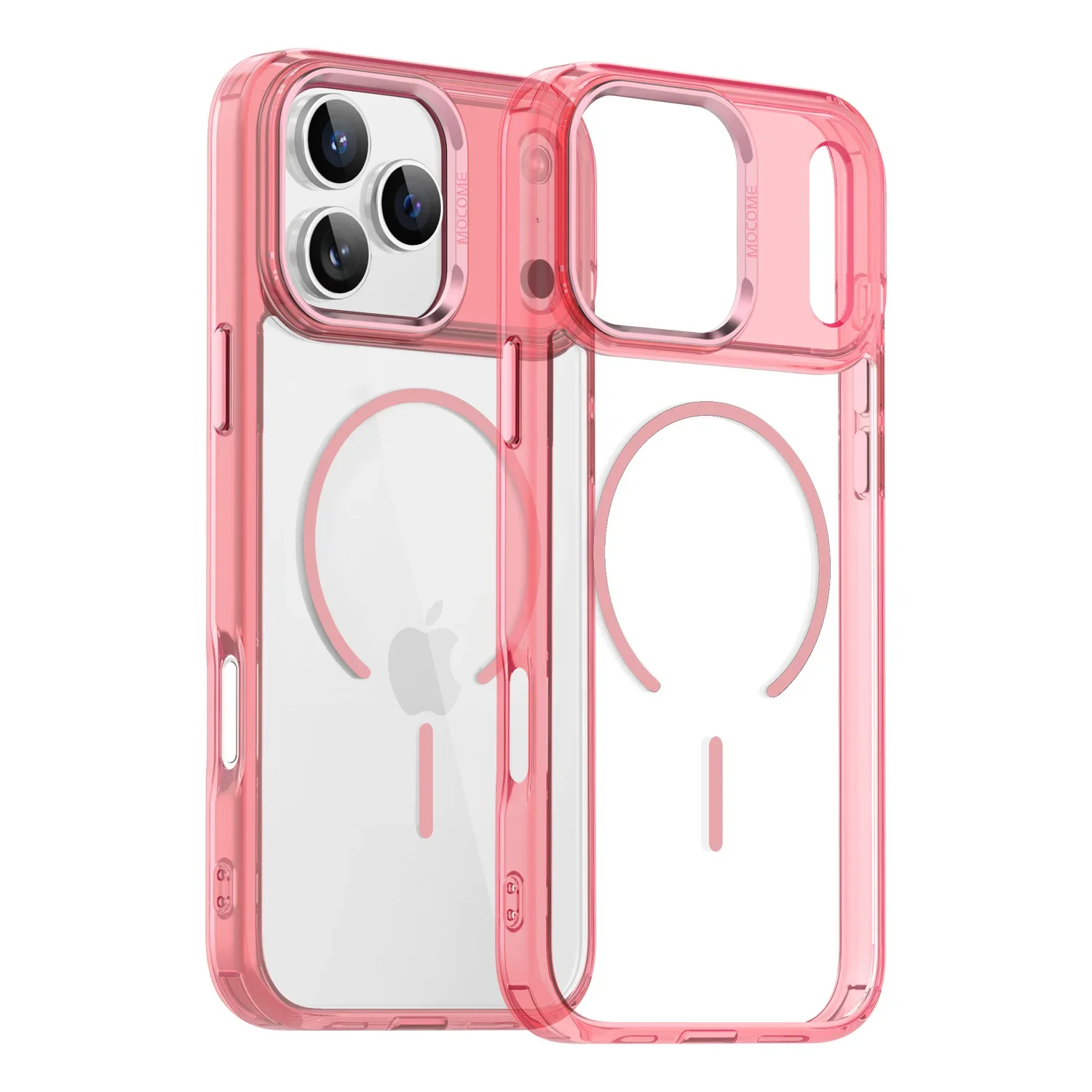 Transparent Shockproof MagSafe-Compatible Phone Case with Magnetic Wireless Charging Capability