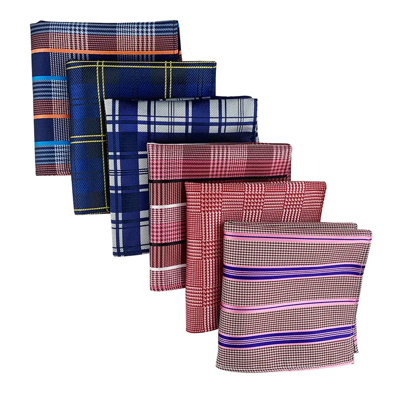 цена Men Suit Handkerchief Popular Fashion Dot Square Towel Wavelet Stripe Pocket Square Luxury