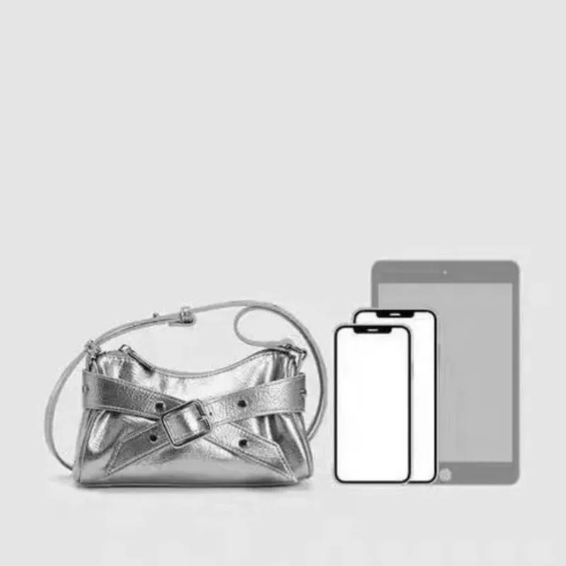 JIAERDI Harajuku Studded Tote Bag Women Cross Leather Buckle Shoulder Bag Ladies Fashion Premium Commuter Crossbody Bag 2025 New