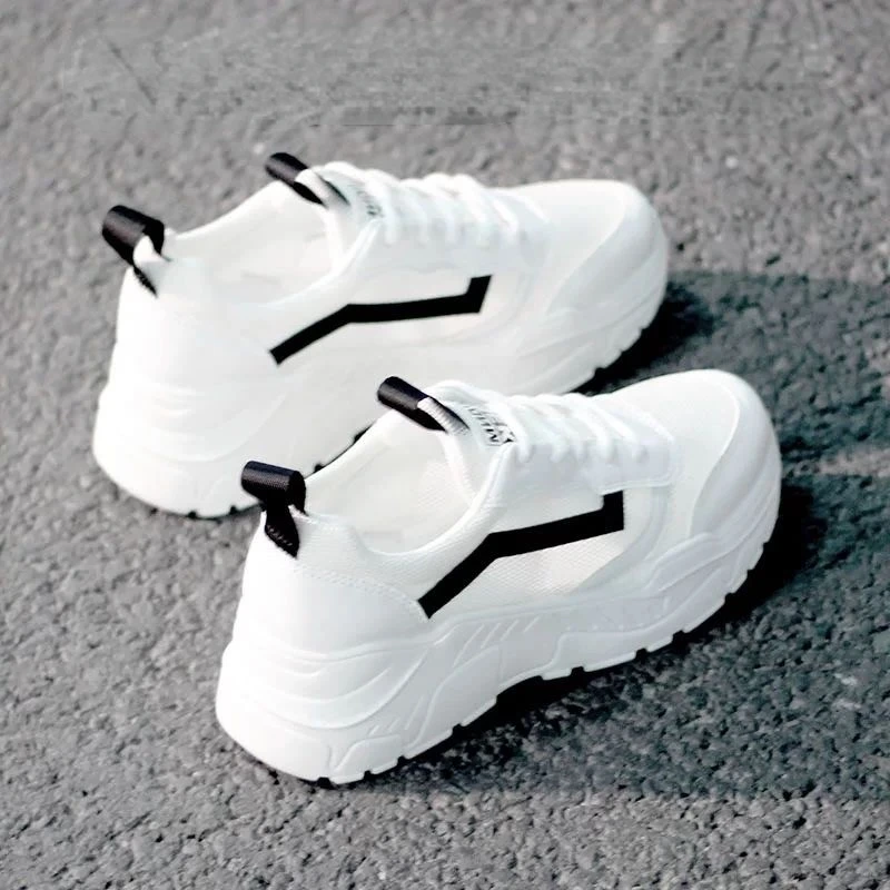 Women Casual Shoes Comfortable Breathable Mesh Sneakers Womens's Flat White Sneakers Vulcanized Shoe Zapatos Mujer 5