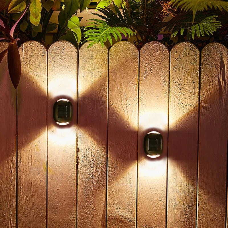 

Solar Fence Wall Light Waterproof Sunlight Lamp Outdoor Lighting for Garden Courtyard Street Landscape Balcony Decoration