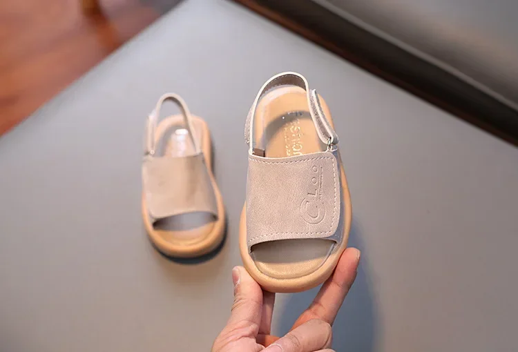 Description Picture 6 of itemSandals for Boys Fashion Summer Shoes 1-3-6 Years Girls Open Toe Matte Pu Leather Shoes Sandals Children Slippers