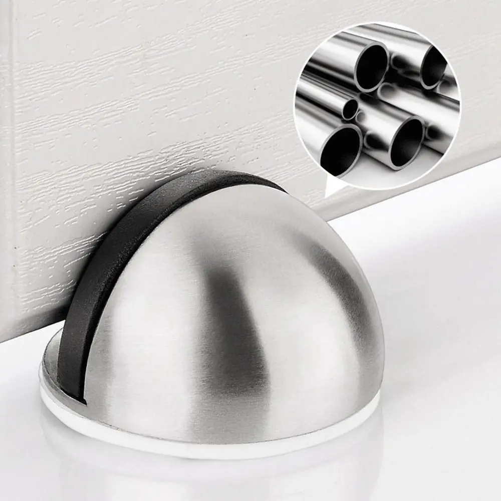 Description Picture 5 of itemNew Stainless Steel Door Stopper Non Punching Nail-free Door Holder Hardware Anti-collision Door Stop Door