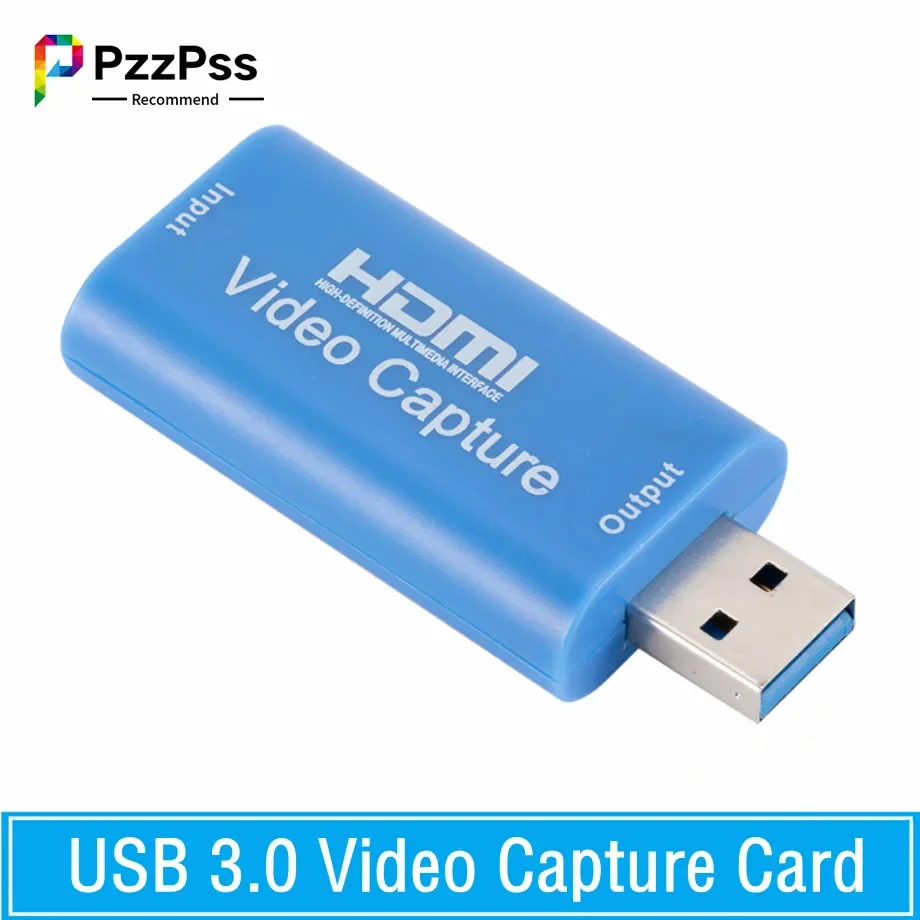 

PzzPss HDMI-compatible To USB 3.0 Video Capture Card Game Recording Box For Computer Youtube OBS Etc. Live Streaming Broadcast