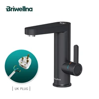 Chauffe-eau électrique Briwellna, robinet d'eau chaude 2 en 1, robinet de lavabo, chauffe-eau sans réservoir, chauffe-eau instantané 220V, robinet de chauffe-eau, prise UK 2
