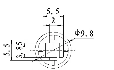 Description Picture 3 of item50PCS A25 Plastic Button Caps Push Switch Cap Size 4.8*9.8mm For B3F-4055 12*12*7.3mm Tactile Switches Push Button Tact Switch