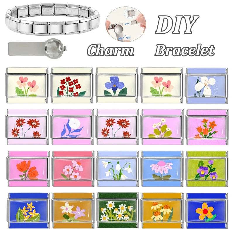 Italian Design Stainless Steel Charm Bracelet Fashion Jewelry