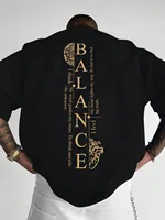 T-shirt col rond pour hommes, respirant et confortable, à la mode, avec grandes lettres imprimées, haut décontracté urbain pour l'extérieur, été 1