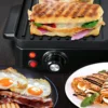 NEW 2024 NEW 2-in-1 Panini Press Grill & Griddle | Nonstick Coating, Temperature Control | Multiuse Countertop Sandwich Maker | 5