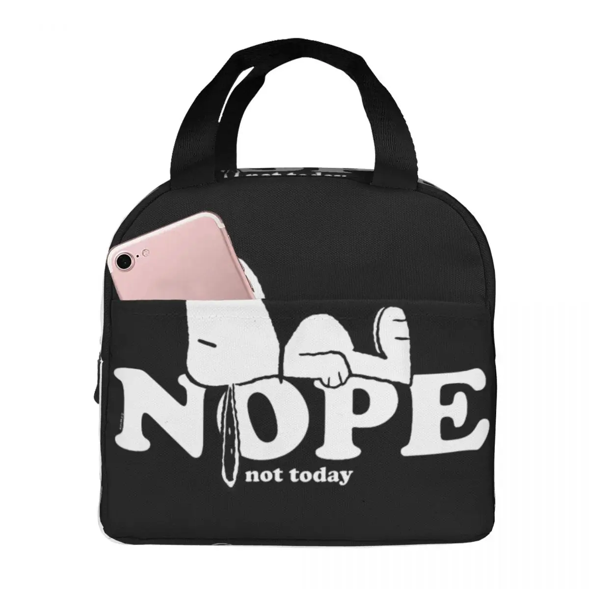 

Snoopy Nope Insulated Lunch Bag Leakproof Cartoon Lunch Container Cooler Bag Lunch Box Tote Beach Travel Men Women