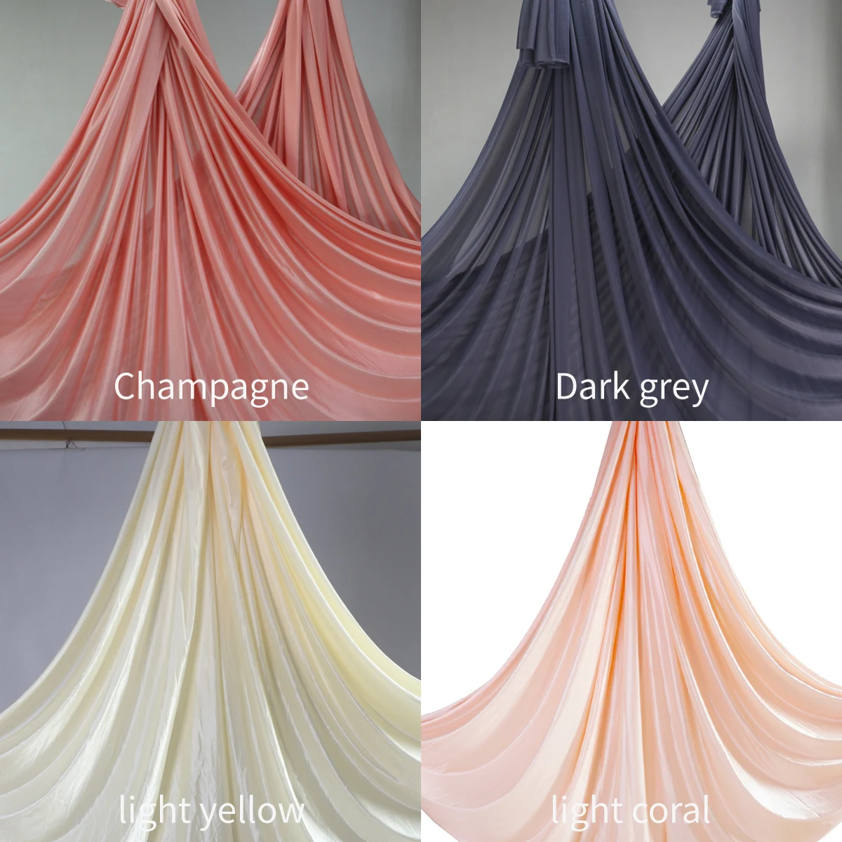 14.2yards 13m Aerial Silks Fabric Fitness GYM Home Outdoor Anti-Gravity Body Building Yoga Hammock Silk Swing Pilates Yoga Belt