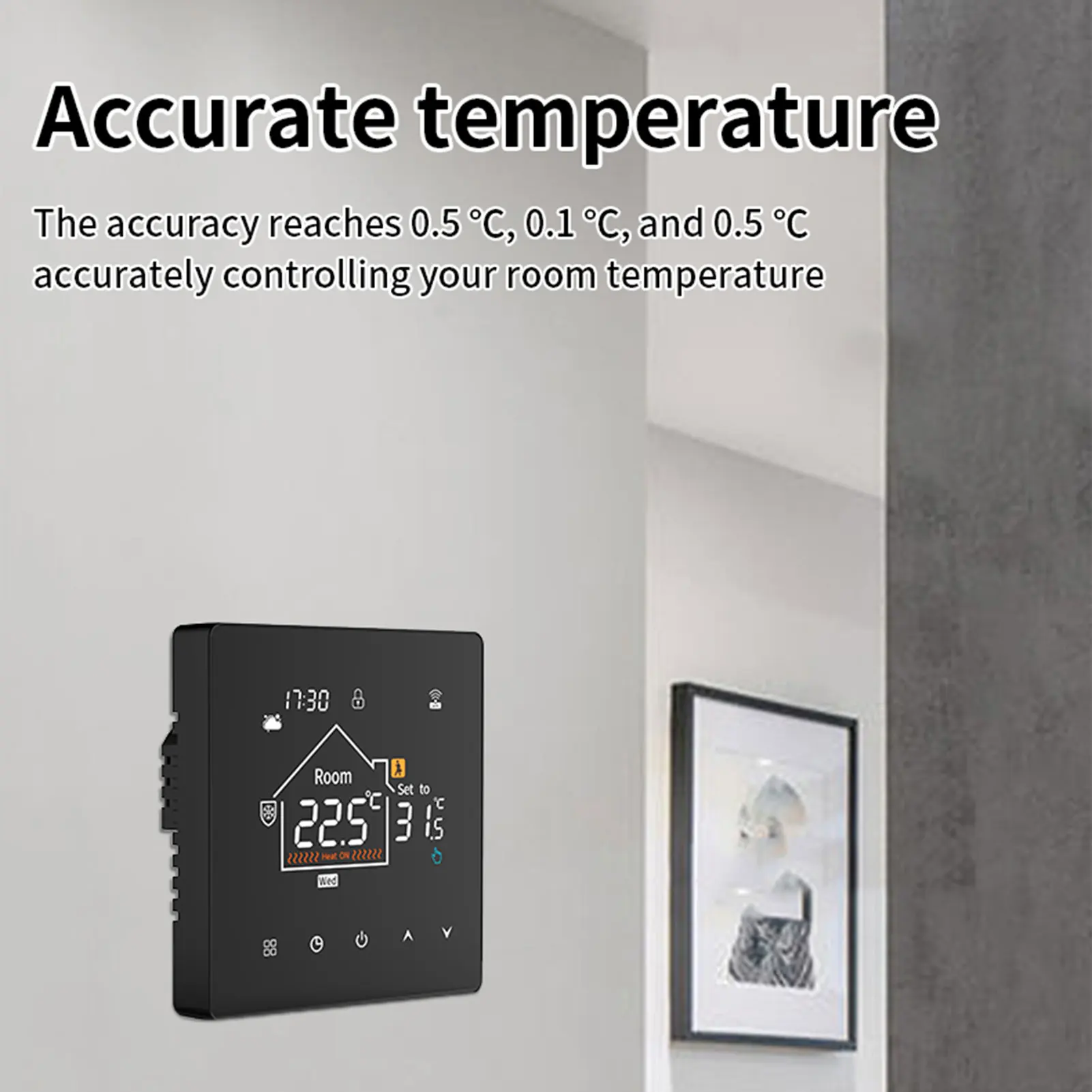 Smart Thermostat Electric Floor Heating Control Support Wireless Fidelity Remote Control Programmable Remote Control Thermostat