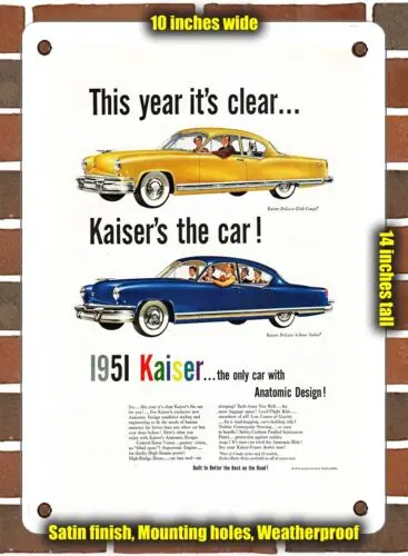 

Металлический знак-1951 Кайзер в этом году все четко. -10x14 дюймов