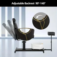 Chaise de pédicure hydraulique avec bain de pieds de Massage, pivotante à 360 °, hauteur réglable et tabouret pour magasin de SPA de pieds 6