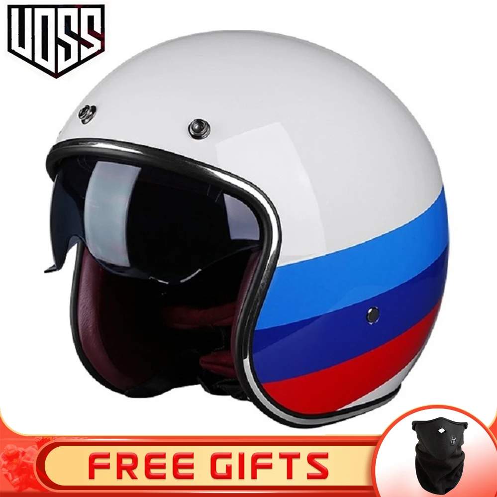 Nuovo 3/4 Genuino Open Face Moto Casco Scooter Bicicletta Elettrica Casco Moto Jet Modulare Casque Retro Vintage Off Road Casco