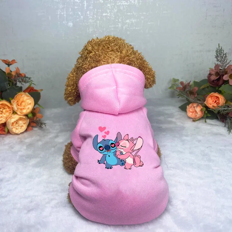 

Disney Lilo & Stitch Dog Hoodies Clothes Pet Clothing for Small Medium Puppy Dog Cotton Sweatshirt Warm Teddy Sweatshirt Garment