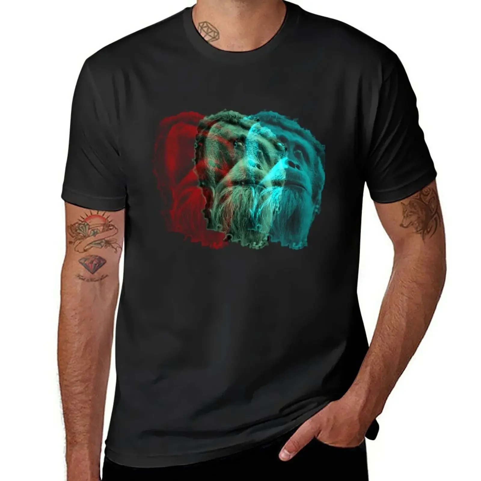 Echoes Of A Neon Ape T-Shirt Taglie Forti Asciugatura Rapida Taglie Forti Magliette Da Uomo