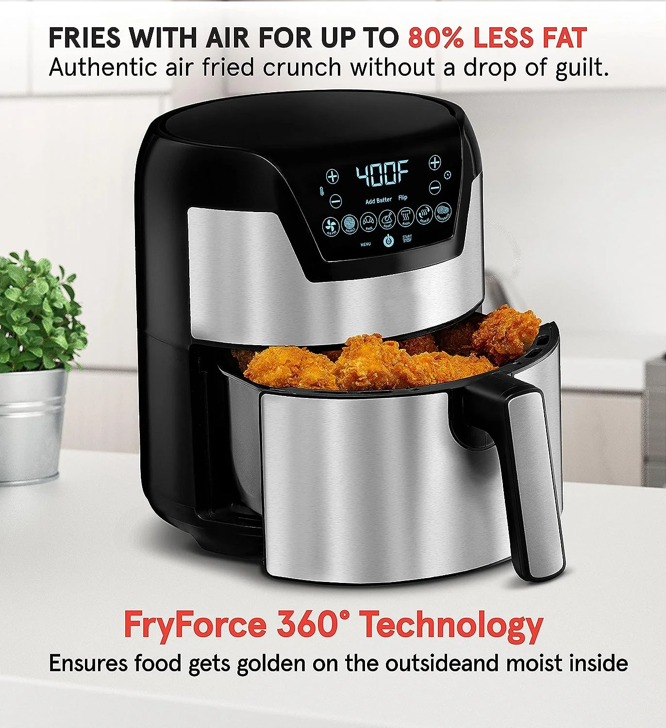 

2 in 1-5-Quart Digital Air Fryer + Waffle Maker