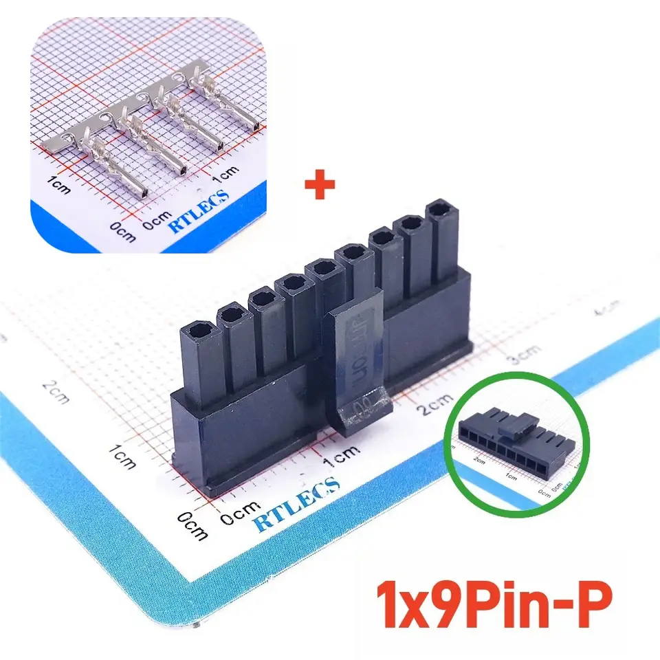 10 100 Sets Micro-Fit 3.0 MM Connector Single Row Male Housing Plug 1x2 2 Pin 3 4 5 6 7 8 9 10 Pin/Matching Female Terminal image 11
