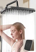 New 30CM Big Panel Top Rain Large Flow Rainfall High Pressure Shower Head Water Saving Shower Faucet Bathroom Accessories 1
