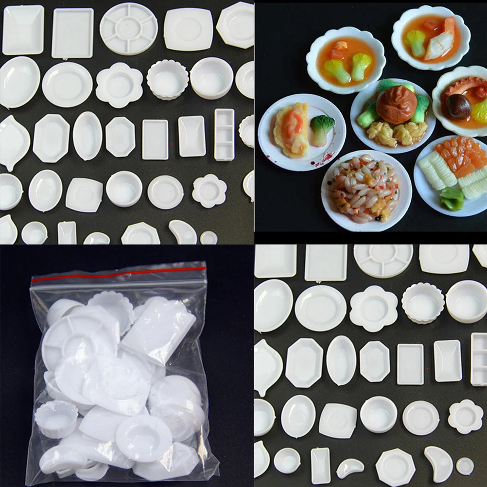 33Pcs/Set Kitchen Mini Tableware Doll Accessories