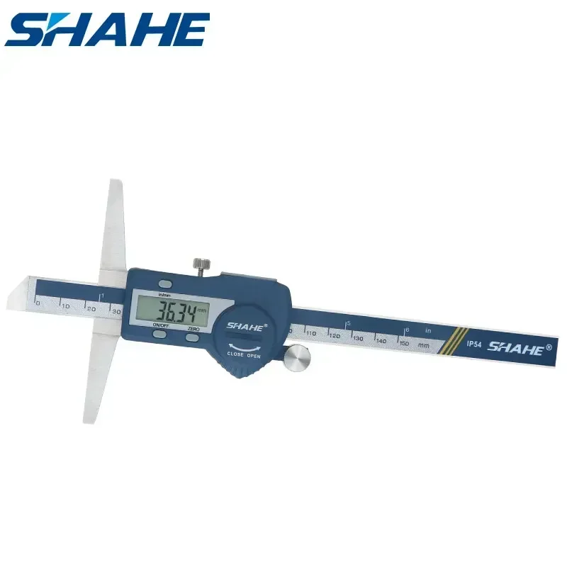 

SHAHE Depth Vernier Caliper Micrometer 150/200/300 mm Digital Vernier Caliper Stainless Steel Electric Digital Depth Gauge