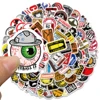 98PCS Funny Hard Hat Brand Sign Cool Sticker Construction Workers Helmet Motorcycle Car Tools Laptop Bicycle Gift Stickers 2