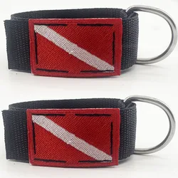 Adjustable Scuba Diving Wrist Strap with D - Ring - Freediving Webbing Holder Accessory (2pcs)