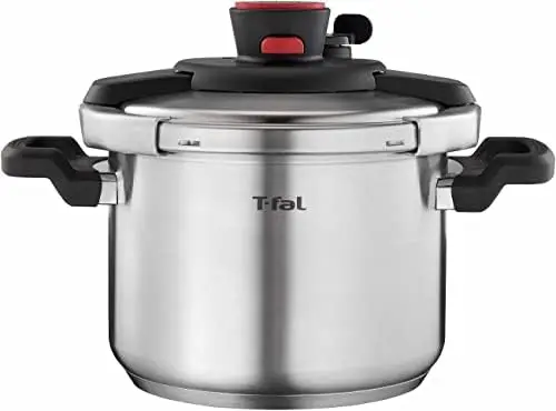 

Stainless Steel Pressure Cooker 6.3 Quart Induction Cookware, Pots and Pans, Dishwasher Safe Silver