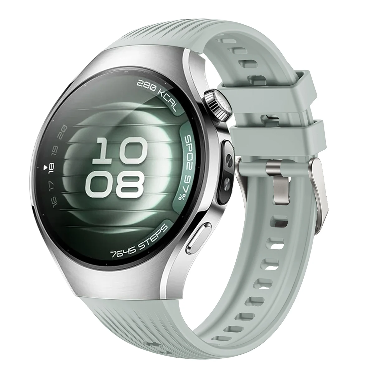 Breathable Silicone Sport Strap - No Gaps Elastic Smartwatch Band
