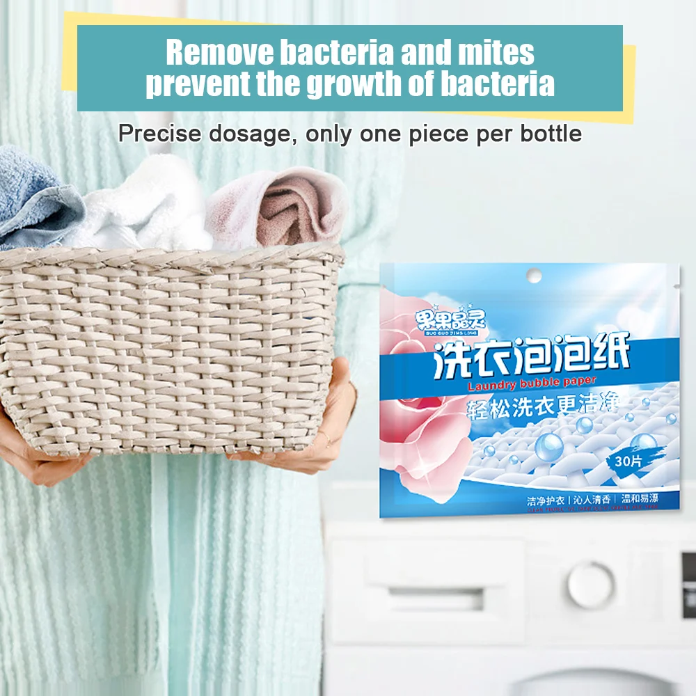 60pcs Laundry Tablets Children's Clothing Laundry Soap Deep Cleaning Underwear Washing Powder Detergent for Household Washer