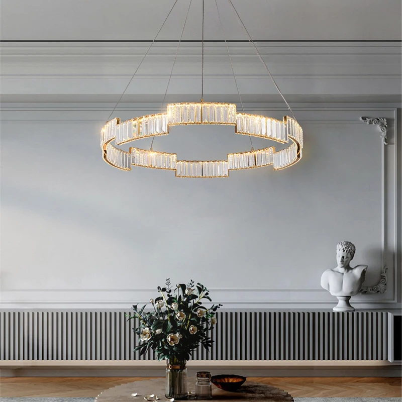 Hanging Lamps for Ceiling Luxury Modern Pendant Lights Crystal