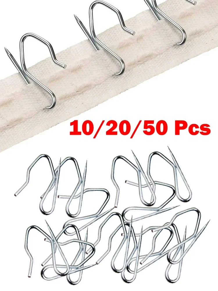Curtain Accessories Curtain Hooks 10/20/50pcs Metal Curtain Hooks Drapery Pinch Pleat Hook Pins With Clear Box For Window Curtain Door And Shower