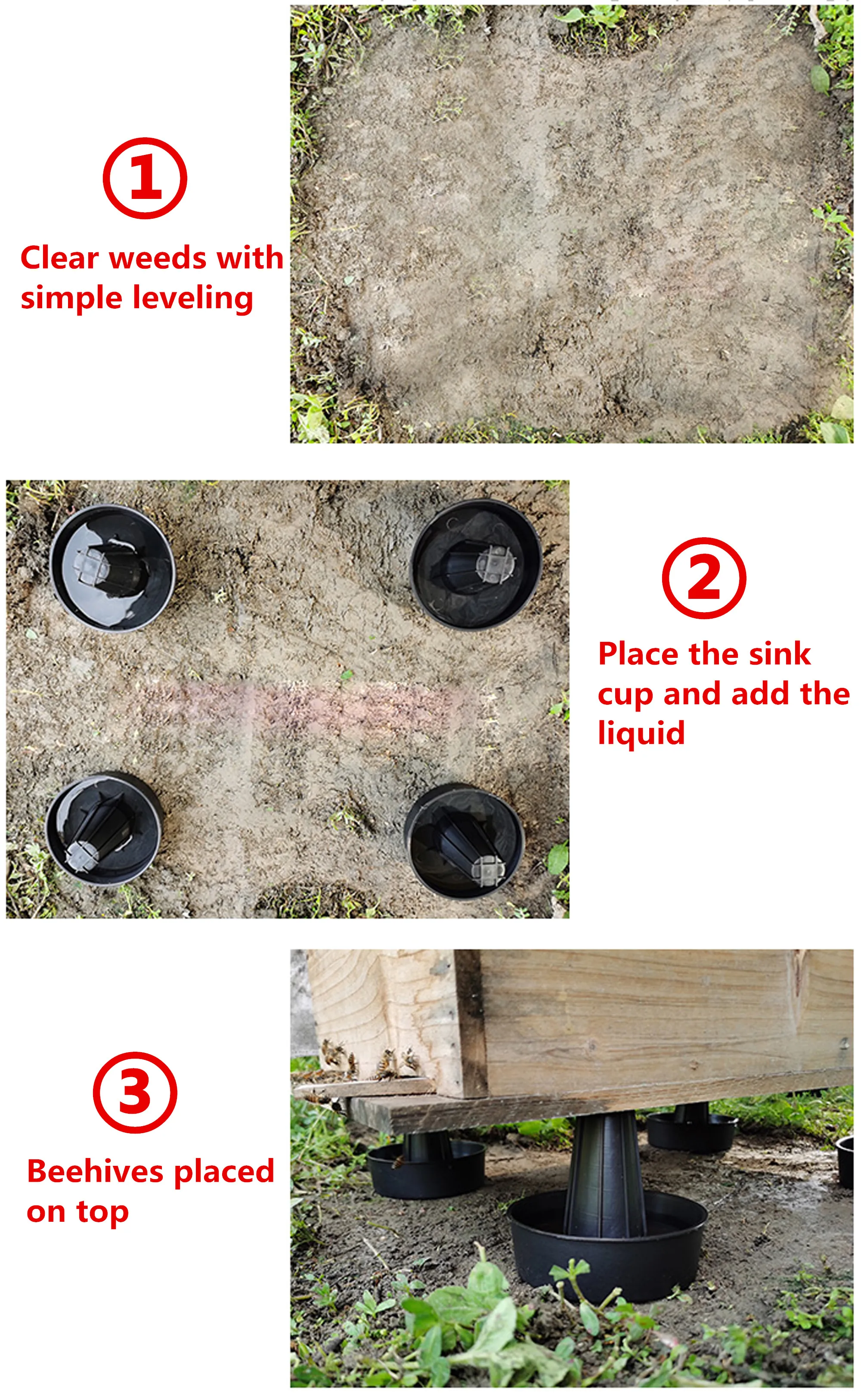 Anti-Ant Beehive Stands Sink Pedestal Plastic Ants Proof Hive Feet