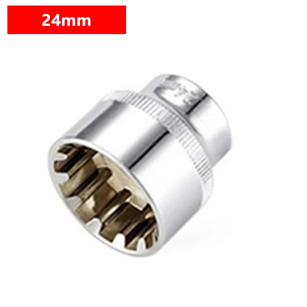 12-Punkt-Steckschlüssel, 3/8 Vierkantantrieb, Spiegel, kurzer Steckschlüsselkopf für Ratschenschlüssel, 6–24 mm Adapter, Verlängerung, Antriebsschlösser, Steckschlüssel – Detail 6