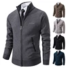 2023 Knitwear Spring and Autumn Men's Stand-up Collar Thick Warm Cardigan Sweater Winter Loose Casual Coat 2